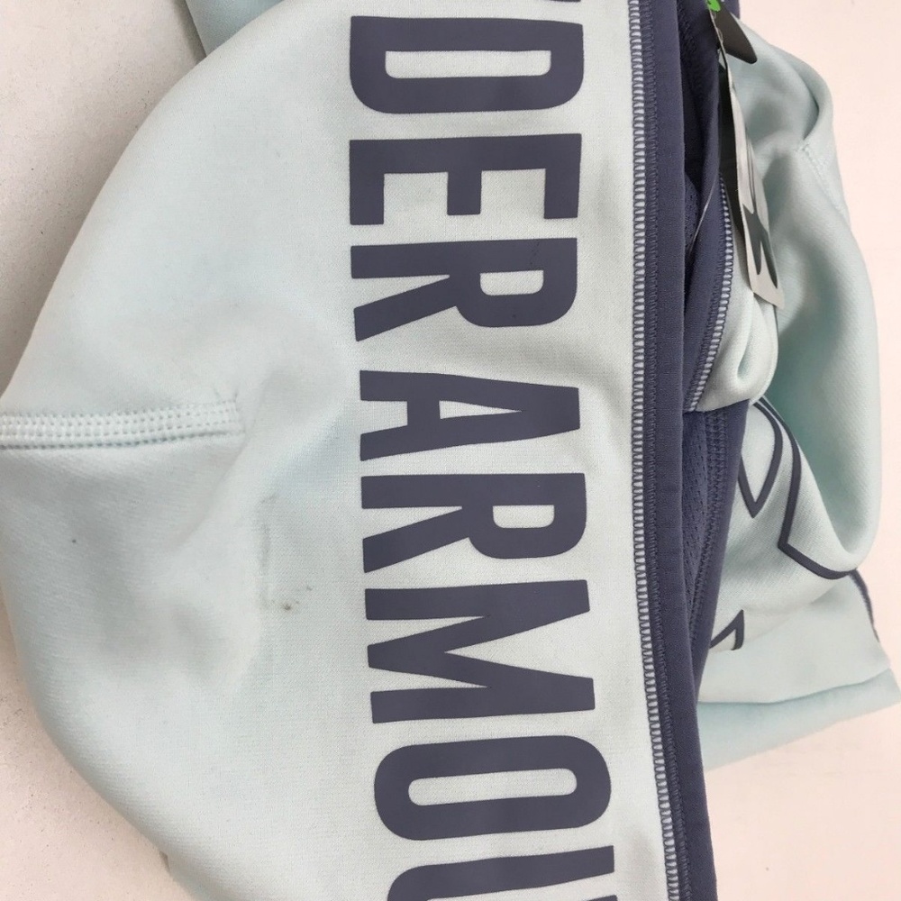 Under Armour Girl's ColdGear Big Logo Blue Hoodie - Picture 4 of 4